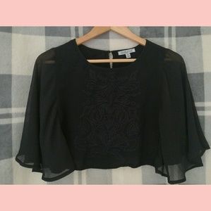 M Black Patrons of Peace Crop Top